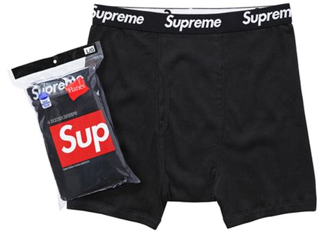 Supreme x Hanes Boxer Briefs (4 Pack) 'Black' .